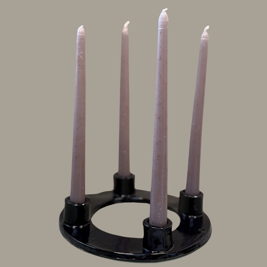 Kaarsenhouder Black Gloss