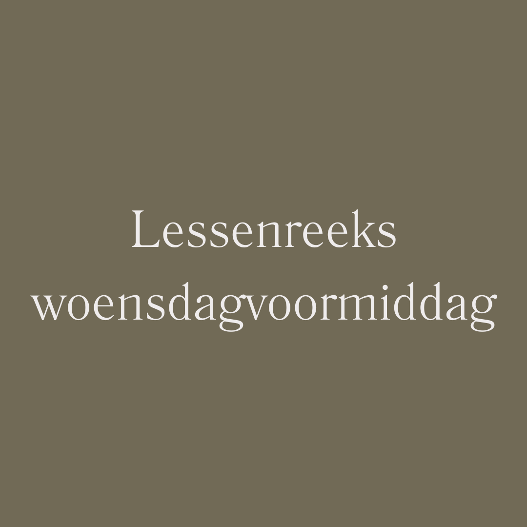 Lessenreeks woensdagvoormiddag